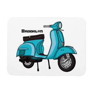 Magnet Flexible Caricature moto mopée mûre illustration