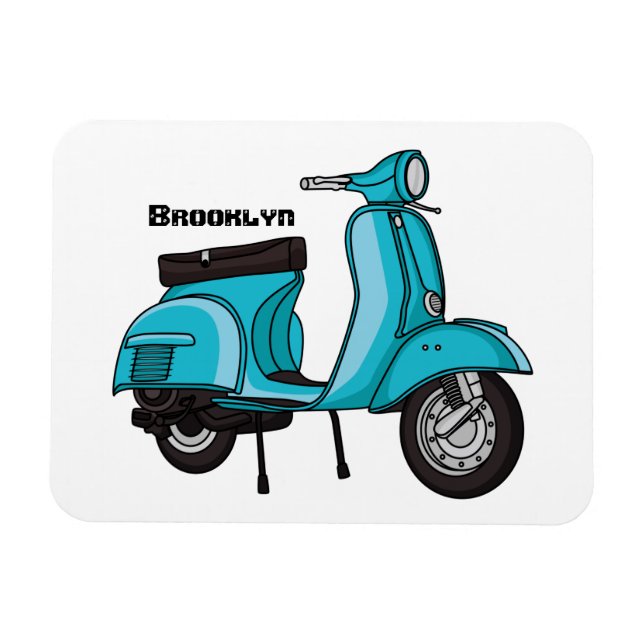 Magnet Flexible Caricature moto mopée mûre illustration (Horizontal)