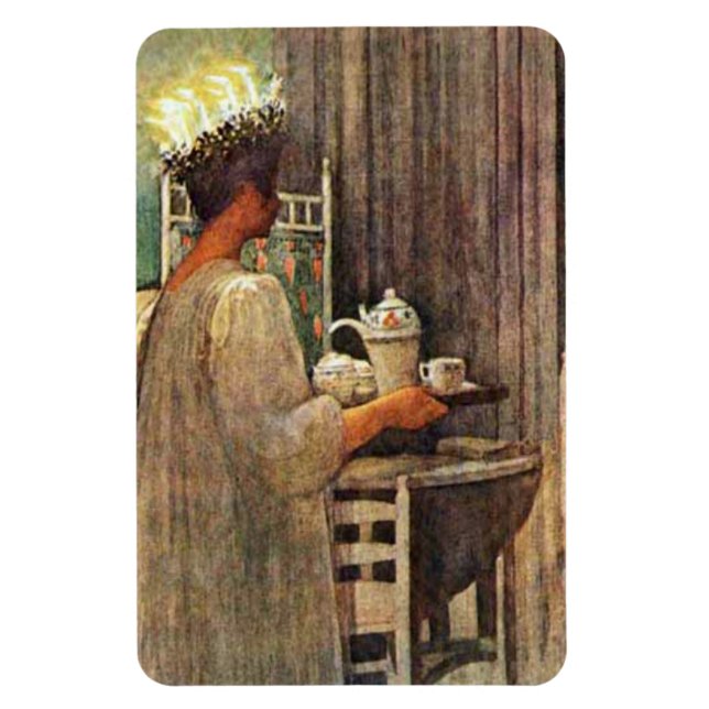 Magnet Flexible Carl Larsson St Lucia Jour Noël en Suède (Vertical)