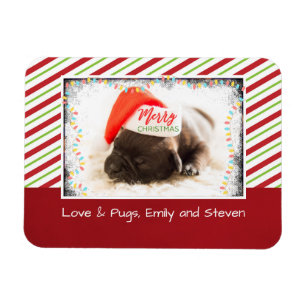 Magnet Flexible Carlin de Noël à Santa Hat avec lumières de Noël