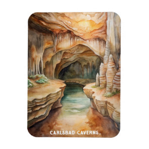 Magnet Flexible Carlsbad Caverns National Park Aquarelle Peinture