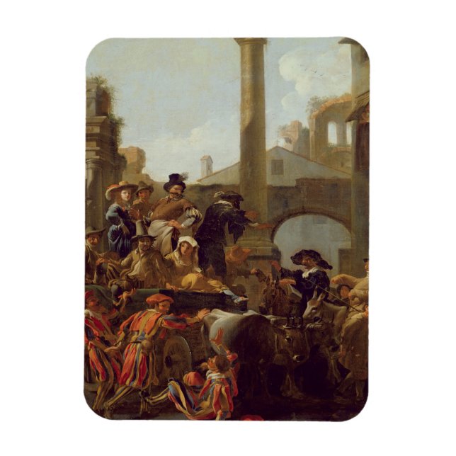 Magnet Flexible Carnival Time à Rome, 1653 (oil on canvas) (Vertical)