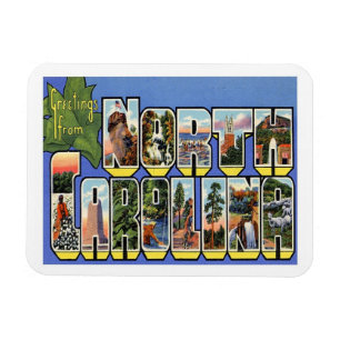 Magnet Flexible Caroline du Nord Vintage voyage