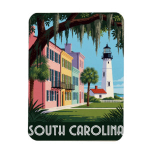 Magnet Flexible Caroline du Sud USA Lowcountry Voyage côtier 🌴