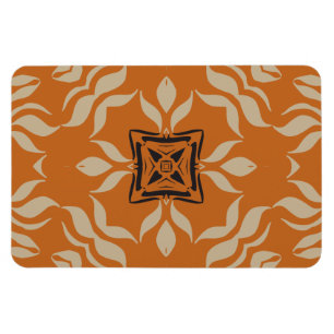 Magnet Flexible Carré Kaléidoscope, Brun Orange Tan
