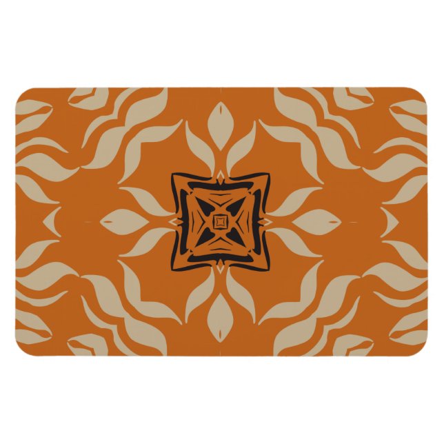 Magnet Flexible Carré Kaléidoscope, Brun Orange Tan (Horizontal)