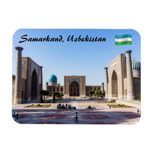 Magnet Flexible carré Registan au coucher du soleil - Samarkand, O