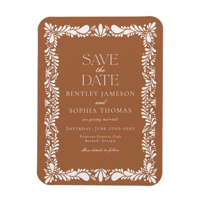 Magnet Flexible Carreau de Talavera en terre cuite Spanish Fiesta  (Vertical)