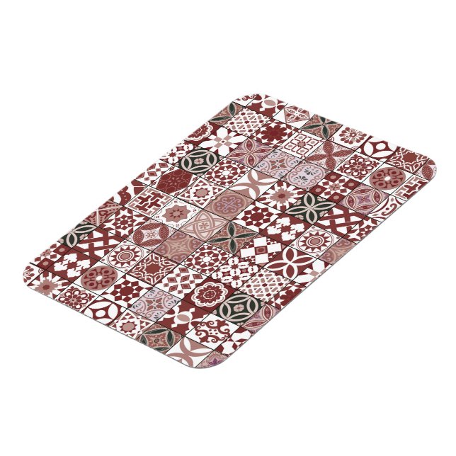 Magnet Flexible Carreau marocain - bordo et noir (Côté Gauche)