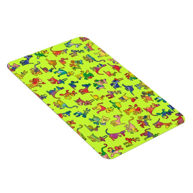 Magnet Flexible Carreaux de Motif Animaux Abstraits (Côté Droit)