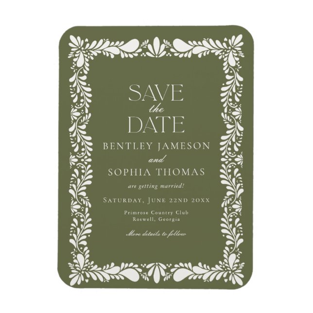 Magnet Flexible Carrelage Talavera vert Espagne Fiesta Enregistrer (Vertical)