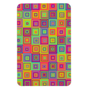 Magnet Flexible Carrés géométriques colorés