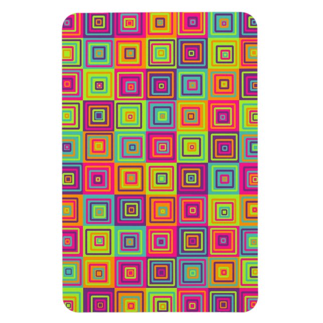 Magnet Flexible Carrés géométriques colorés (Vertical)