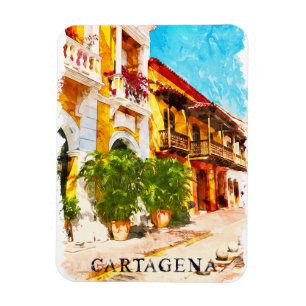 Magnet Flexible Cartagena Colombie Vintage voyage