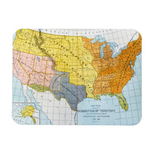 Magnet Flexible Carte américaine, 1776-1884