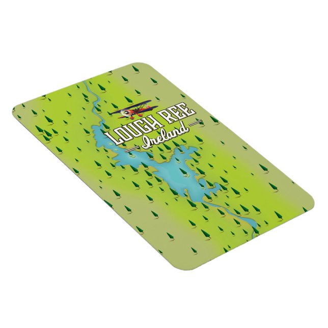 Magnet Flexible Carte ancienne du Lough Ree Irlande. (Côté Droit)