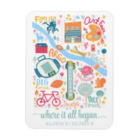 Carte Ann Arbor Michigan Coordonnées personnalisée