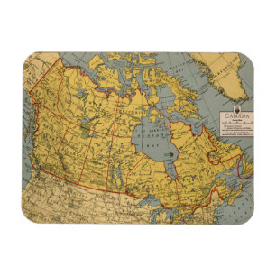 Magnet Flexible Carte antique du Canada