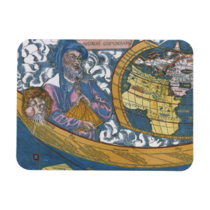 Magnet Flexible Carte antique du monde avec Claude Ptolémée, 1507