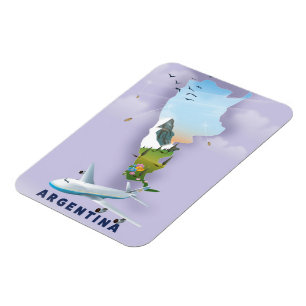 Magnet Flexible Carte Argentine poster Voyage