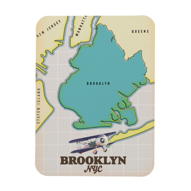Magnet Flexible Carte Brooklyn New York (Vertical)