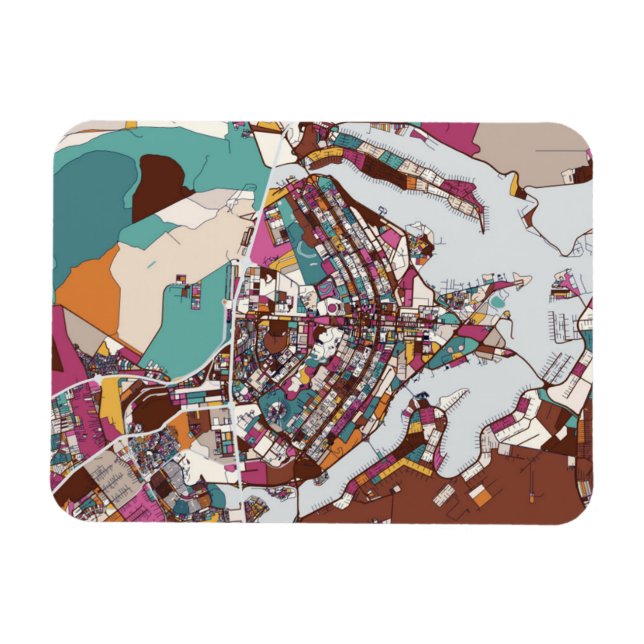 Magnet Flexible Carte colorée Brasilia (Horizontal)