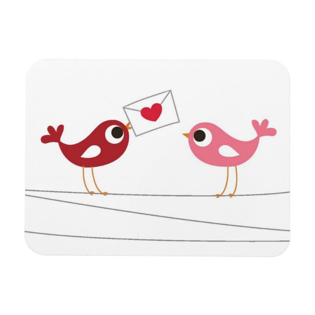 Magnet Flexible Carte d'amour pour les oiseaux (Horizontal)