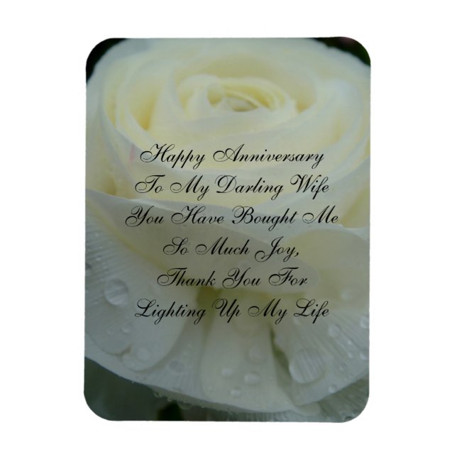 Magnet Flexible Carte d'anniversaire de la femme au charme floral  (Vertical)