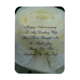 Magnet Flexible Carte d'anniversaire de mariage pour femme aux fle