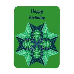 Magnet Flexible CARTE D'ANNIVERSAIRE MAGNÉTIQUE ~ Étoile octogonal