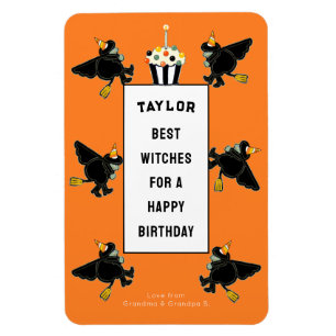 Magnet Flexible Carte d'anniversaire personnalisée drôle d'Hallowe