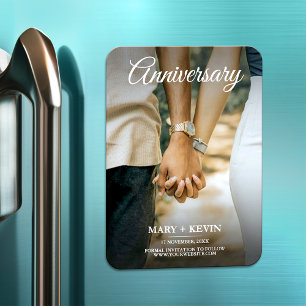 Magnet Flexible Carte d'anniversaire photo minimaliste à la mode