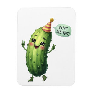 Magnet Flexible Carte d'anniversaire Pickle Joyeux Anniversaire