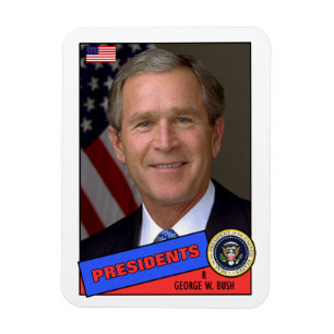 Magnet Flexible Carte de base-ball de George W. Bush