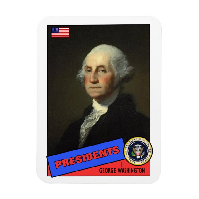 Magnet Flexible Carte de baseball de George Washington (Vertical)