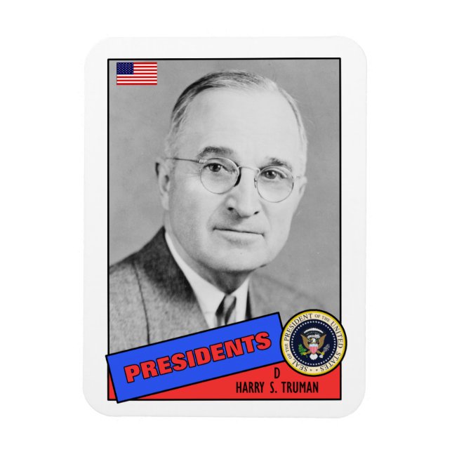 Magnet Flexible Carte de baseball Harry S. Truman (Vertical)