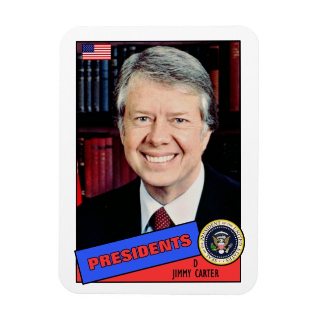 Magnet Flexible Carte de baseball Jimmy Carter (Vertical)