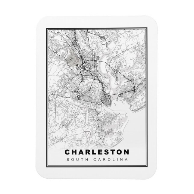 Magnet Flexible Carte de Charleston (Vertical)