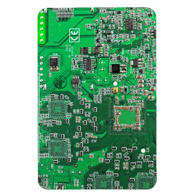 Magnet Flexible Carte de circuit Geek d'ordinateur vert (Vertical)