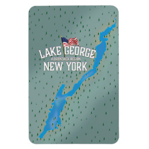 Magnet Flexible Carte de George New York de lac