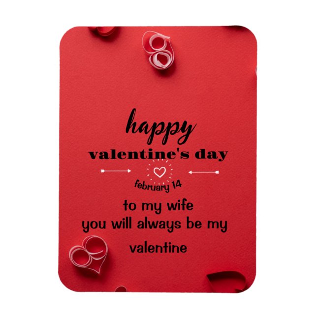 Magnet Flexible Carte de jour Valentines (Vertical)