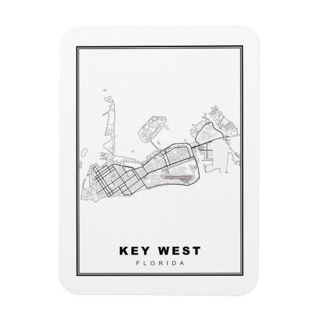 Magnet Flexible Carte de Key West (Vertical)