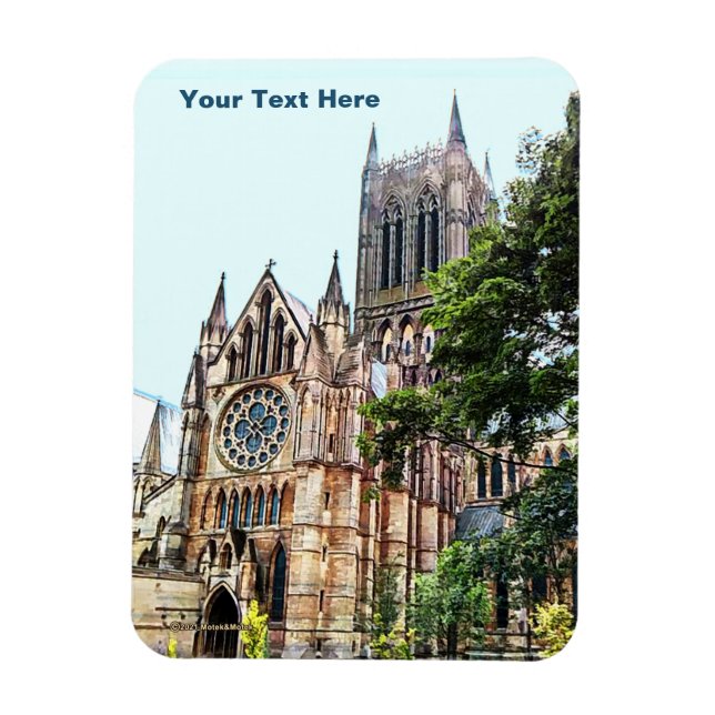 Magnet Flexible Carte de la cathédrale Lincoln (Vertical)