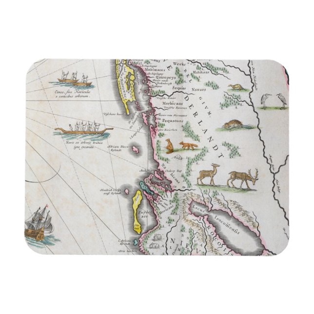 Magnet Flexible Carte de la côte Est (Horizontal)