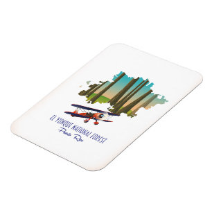 Magnet Flexible Carte de la forêt nationale d'El yunque Porto Rico