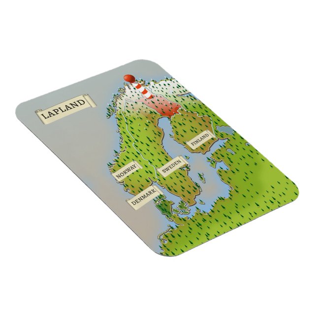 Magnet Flexible Carte De La Laponie (Côté Droit)
