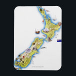Magnet Flexible Carte de la Nouvelle-Zélande<br><div class="desc">ID d'actif : 75489666 / Brian Delf / Carte de Nouvelle-Zélande</div>