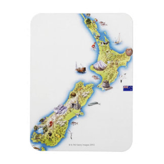 Magnet Flexible Carte de la Nouvelle-Zélande