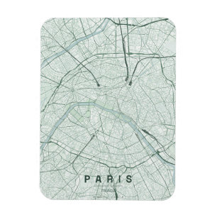 Magnet Flexible Carte de la ville de Paris France Design Minimalis