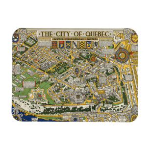 Magnet Flexible Carte de la ville de Québec